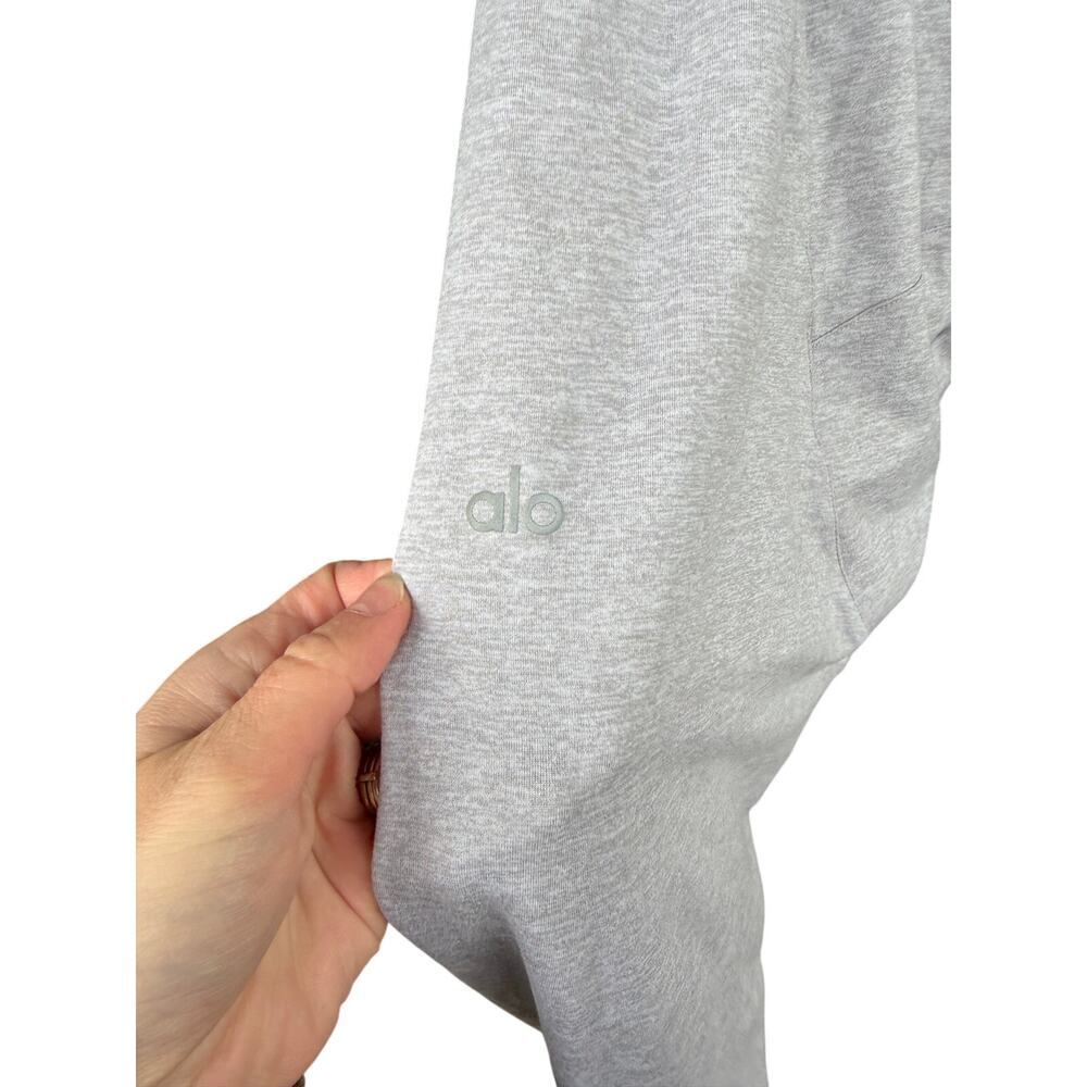 Alo Yoga Men's Medium Drop Crotch Harem Jogger Pants Heather Gray Zipper Pockets - Picture 3 of 7